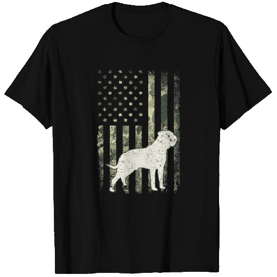 Bull Mastiff Pet Dad Mom Camouflage USA Flag T-Shirts