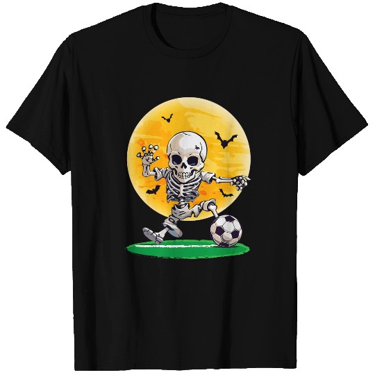 Sport Soccer Soccer Skeletons Halloween Men Boys Soccer Player Halloween 3 T-Shirts