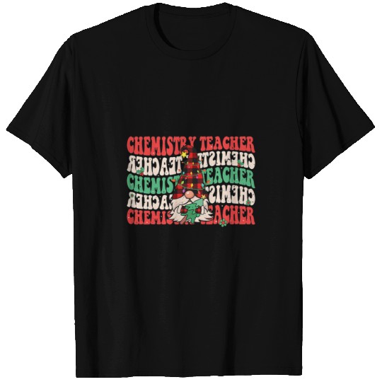 Groovy Chemistry Teacher Christmas Gnome Science Teacher T-Shirts