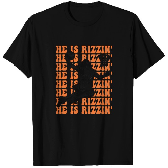 Sport Basketball He is Risen Funny Easter Jesus Playing Basketball Men T-Shirts