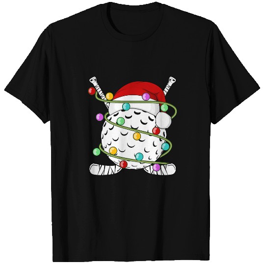 Sport Hockey Santa Field Hockey Player xmass Christmas Men Women Kids T-Shirts