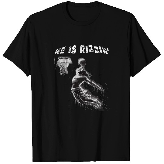 Sport Basketball He Is Rizzin Jesus Basketball Easter Christian Funny T-Shirts