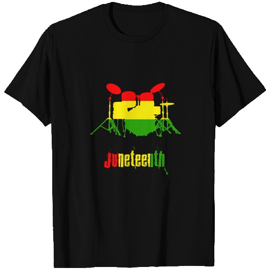 Funny Drummer Juneteenth Day Black Pride History Love Music Drum T-Shirts