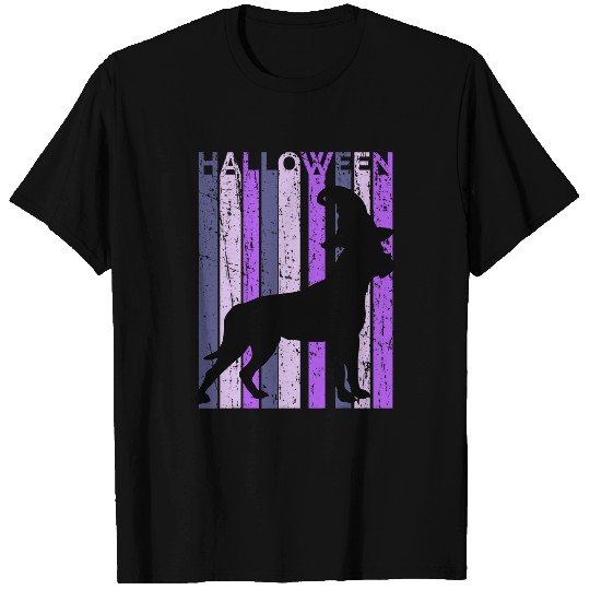 Bull Mastiff Pet Witch Hat Halloween Spooky Creepy Purple T-Shirts