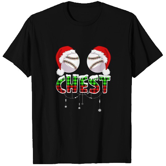 Sport Baseball Chest Baseball Softball Chestnuts Couples Funny Christmas T-Shirts