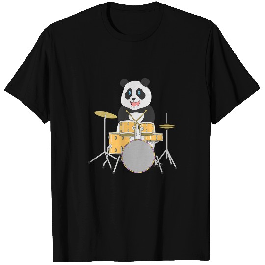 Funny Drummer Pandas Rockstar Panda Safari Zoo Animal Drummer Drums Player Lover T-Shirts