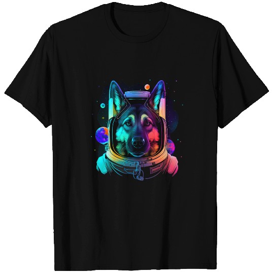 German Shepherd Pet Astronauts German Shepherd Astronaut in Space Cool Dog T-Shirts