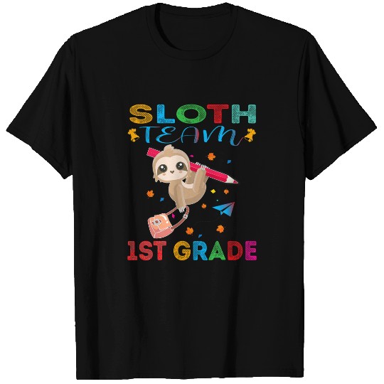 Funny Sloth Student Teacher Team 1st Grade T-Shirts