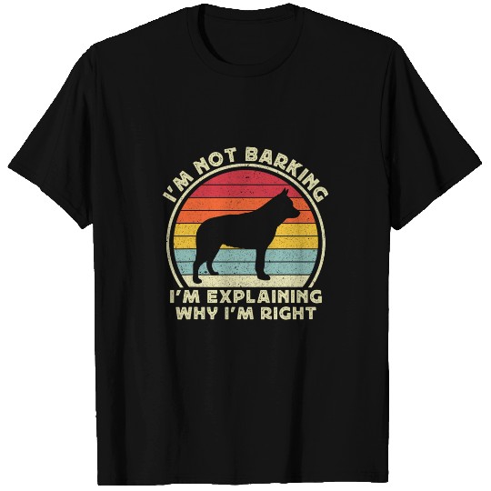 Australian Cattle Pet Heeler Dog For Men Kids Retro Blue Red Australian Cattle T-Shirts