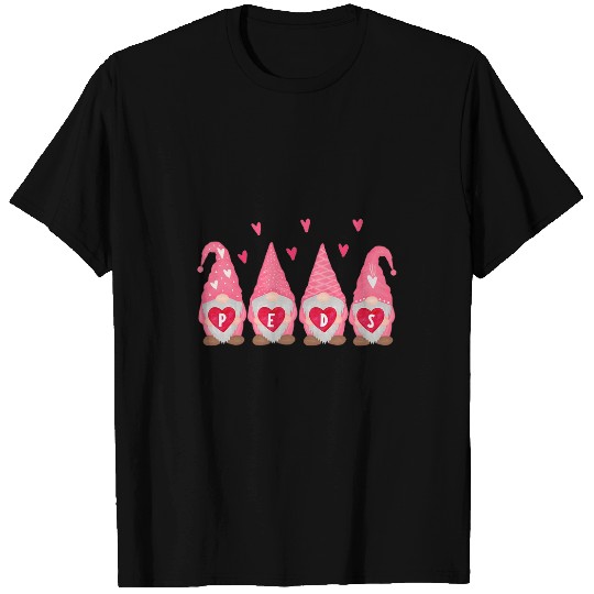 Pediatric nurses Valentines Day Gnomes Pediatrics Clinic RN T-Shirts