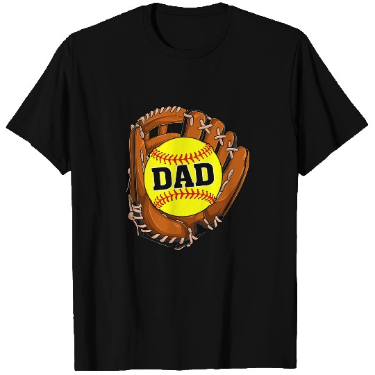 Sport Baseball Softball Dad Glove Baseball Funny Fathers Day 1 T-Shirts