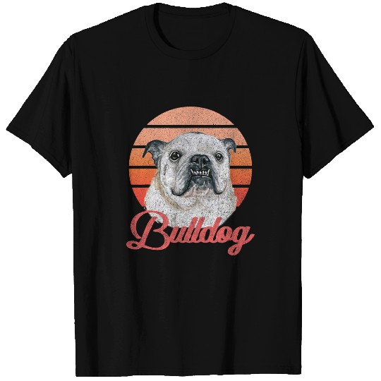 English Bulldog Pet Retro English Bulldog Dog Man Women Gift T-Shirts