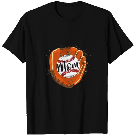 Sport Baseball Mom Glove Funny Mothers Day Cut Baseball Mom T-Shirts