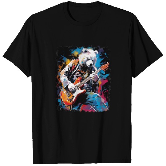 Funny Guitar Rock Guitar Polar Bear Guitarist 1 T-Shirts