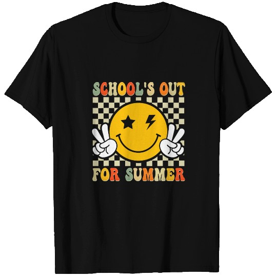 Last Day Of School Retro Schools Out For Summer Teachers T-Shirts