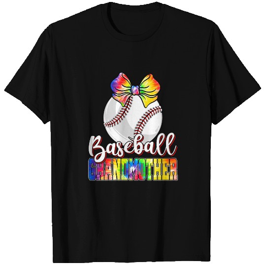 Sport Baseball Cute Tie Dye Softball Grandmother Baseball Mothers Day T-Shirts