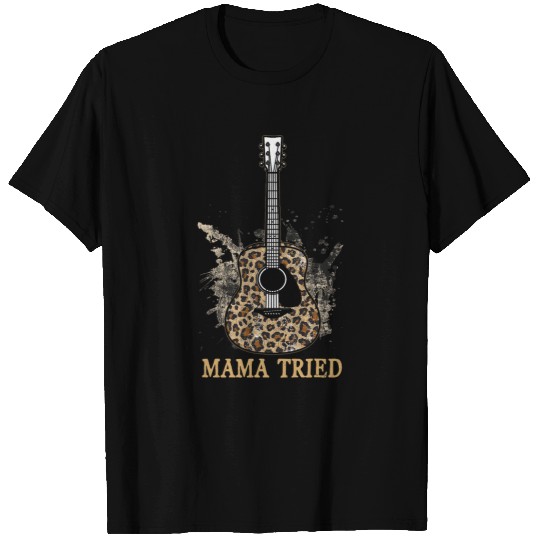 Funny Guitar Classic Guitar Music Naughty Mama Tried T-Shirts