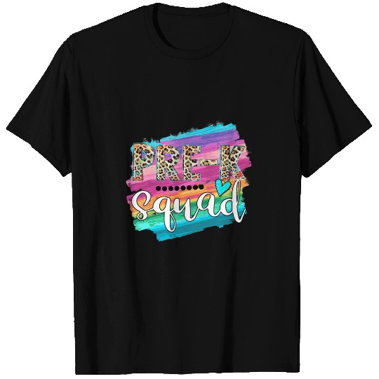 PreK Squad Leopard Print Back To School Teacher Student T-Shirts