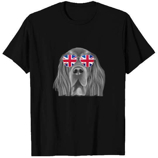 Gordon Setter Pet Union Jack Sunglasses T-Shirts