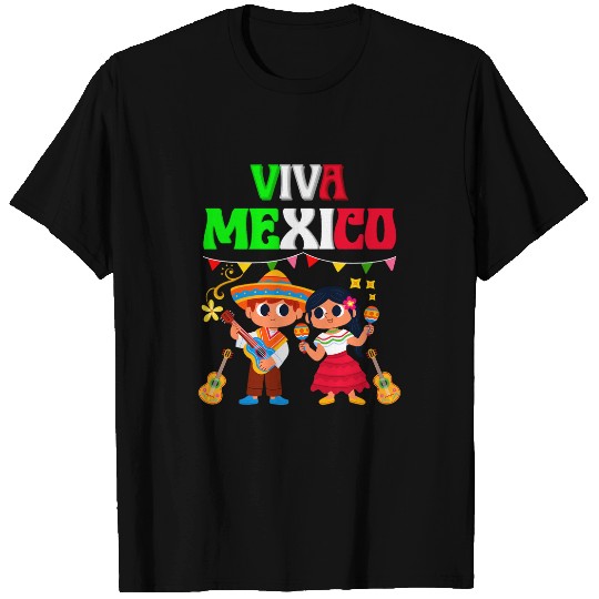 Funny Guitar Viva Mexico Boy Girl Maracas Guitar Mexican Independence 21 T-Shirts