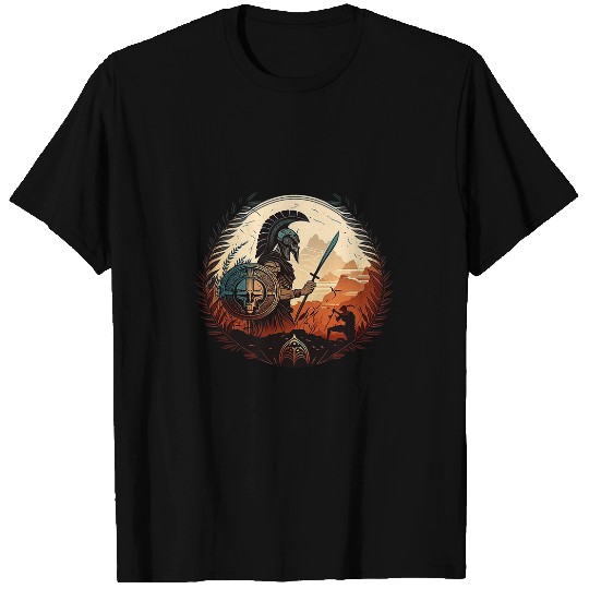Greek Warrior Gladiator Sparta Gladiator Helmet Spartan T-Shirts