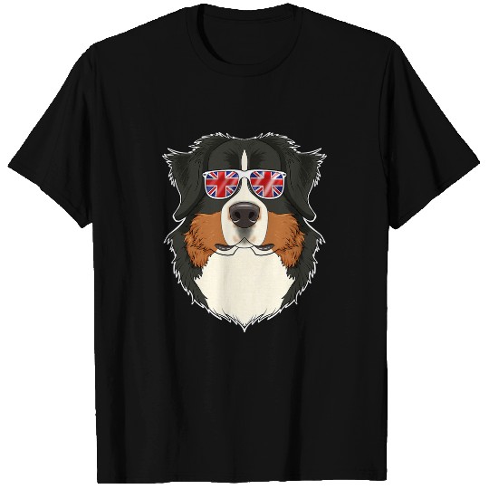 Bernese Mountain Pet UK Sunglasses I English Flag Union Jack T-Shirts