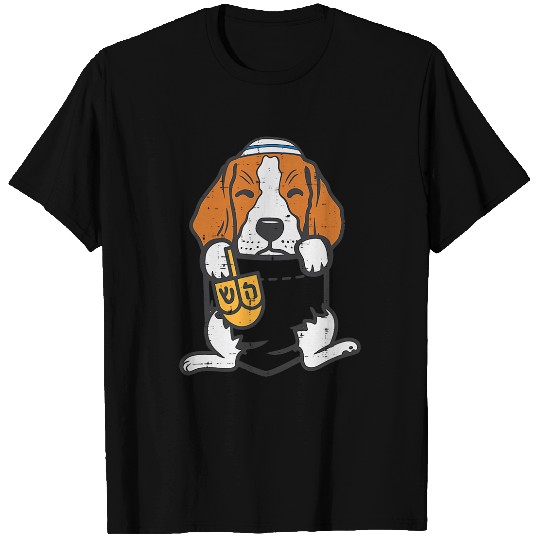 Beagle Pet Jewish Pocket Dog Beagle Hanukkah Pajamas Chanukah PJs Women T-Shirts