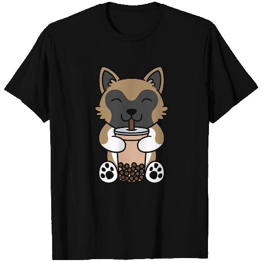 Akita Pet Boba Bubble Milk Tea Akita Dog 1 Dog T-Shirts