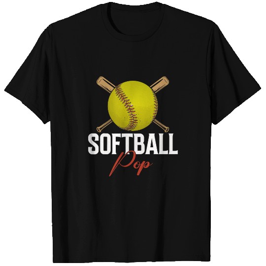 Sport Baseball Mens Softball Pop Gifts For Fathers Day Baseball Softball Pop T-Shirts