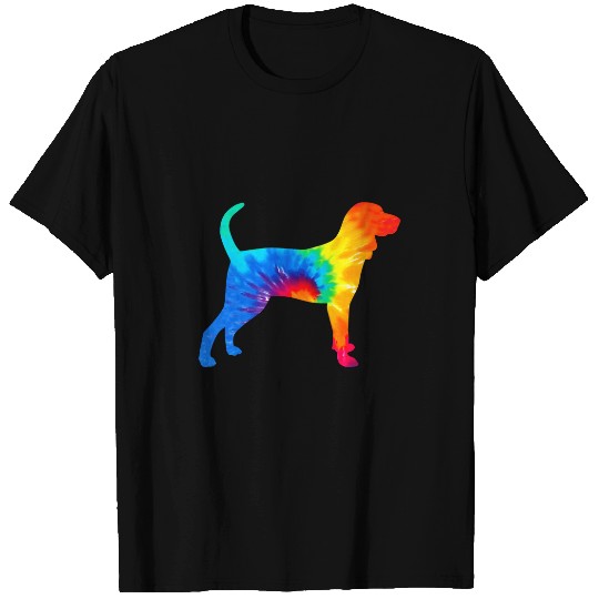Coonhound Pet Black Tan Coonhound Tie Dye Dog Mom Dad Pet Lover Cute T-Shirts