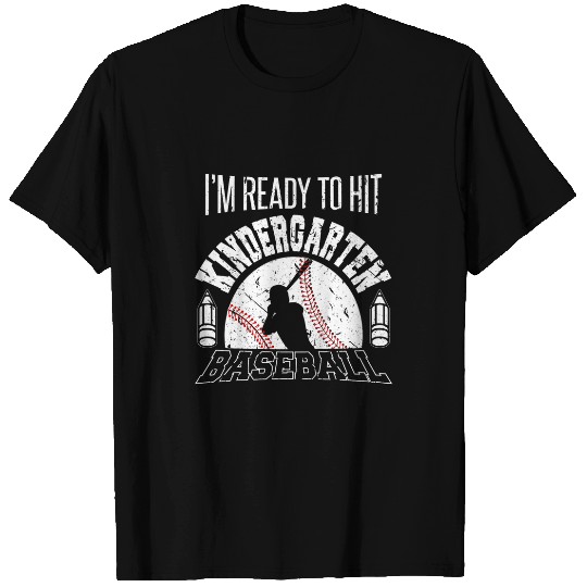 Sport Baseball Kids Im Ready To Hit Kindergarten Baseball Boy Softball T-Shirts
