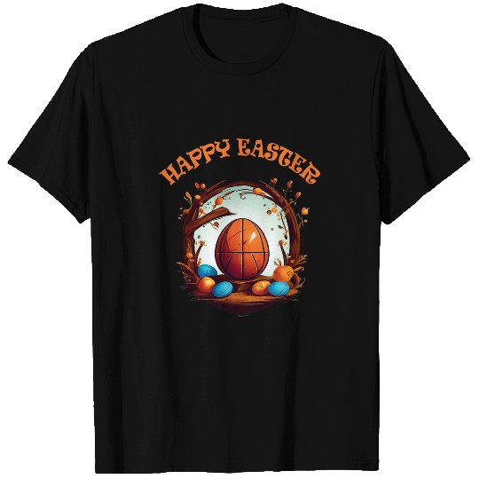 Sport Basketball Easter Egg Playing BasketballFunny Design For Men and Women T-Shirts