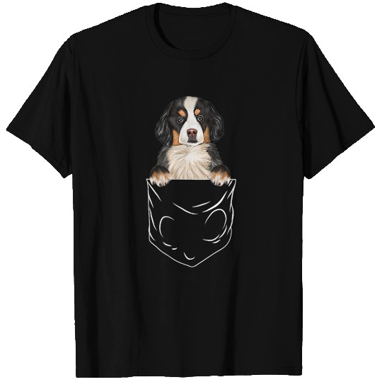Bernese Mountain Pet Dog In Pocket Bernese Mountain Dog Funny T-Shirts