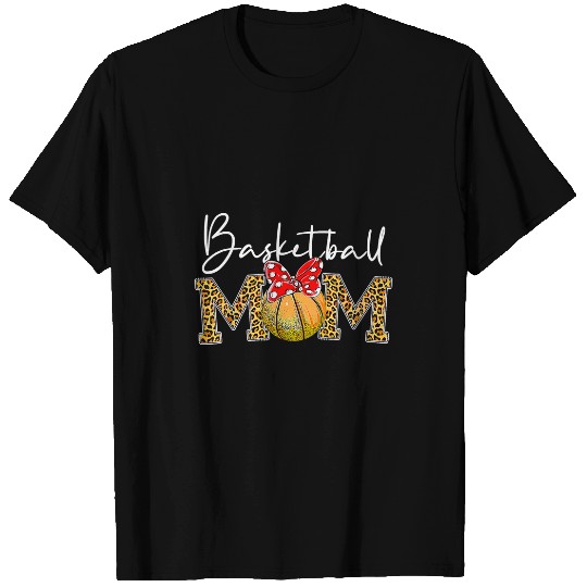 Funny Basketball Leopard Basketball Mom Sports Players Mothers Day T-Shirts