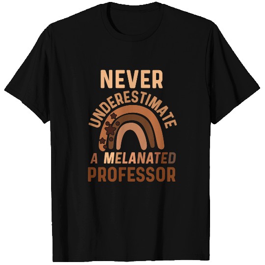 Melanated Black Educator College Professor Bohemian Rainbow T-Shirts