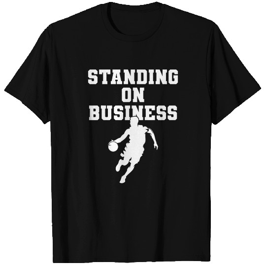 Sport Basketball Men Standing On Business Basketball Team School T-Shirts
