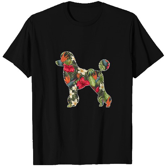 Poodle Pet Summer Tropical Floral Print Flower Hawaii Men Girl 149 T-Shirts