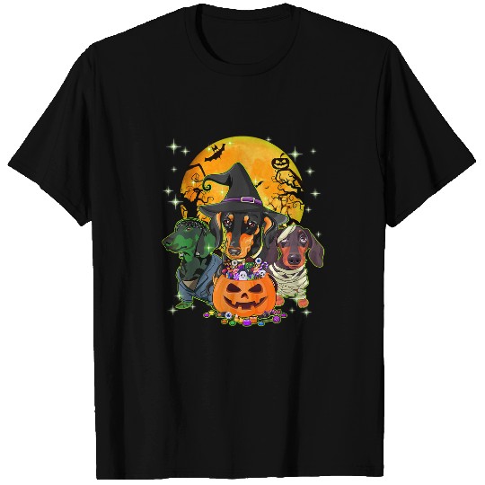 Dachshund Pet Witch Halloween Costumes Pumpkin Funny 160 T-Shirts