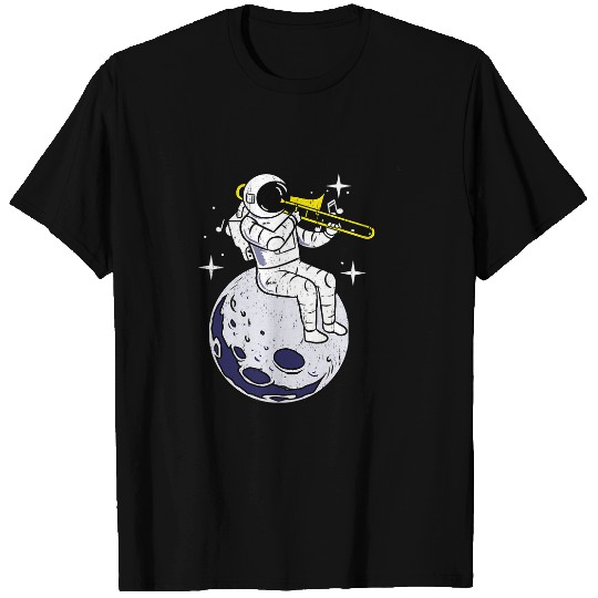 Funny trombones Astronauts Playing trombones Vintage T-Shirts