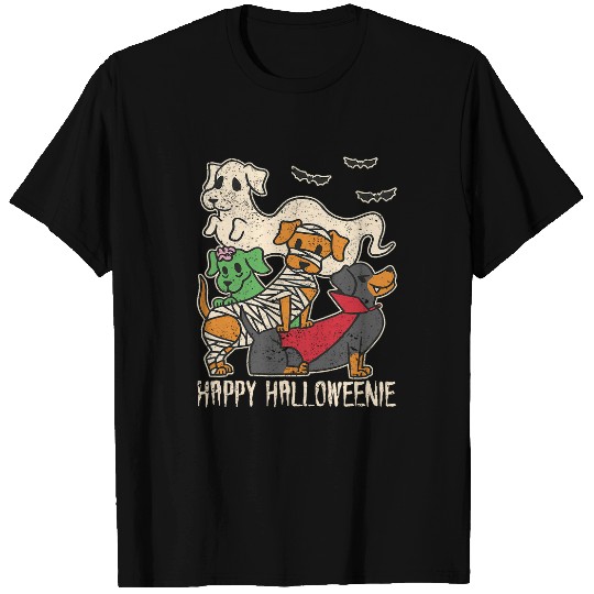 Dachshund Pet Happy Halloweenie Dachshund Dog Lovers Funny Halloween T-Shirts