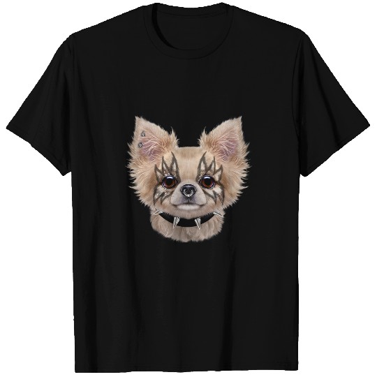 Chihuahua Pet in Punk Rock Style T-Shirts