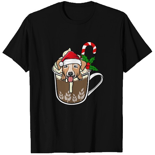 Jack Russell Pet sitting in Cocoa Hot Chocolate christmas drink T-Shirts