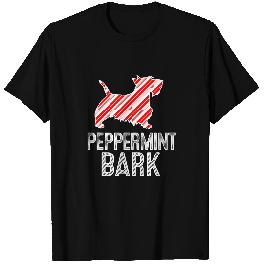Scottish Terrier Pet Peppermint Bark Christmas T-Shirts