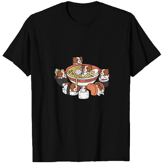Papillon Pet Ramen Sushi Papillon T-Shirts