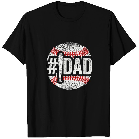 Sport Baseball Number One Baseball Dad for Fathers Day 1 Daddy T-Shirts