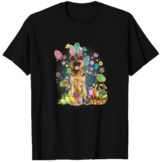 German Shepherd Pet Egg Easter Day Dog Dad Dog Mom T-Shirts