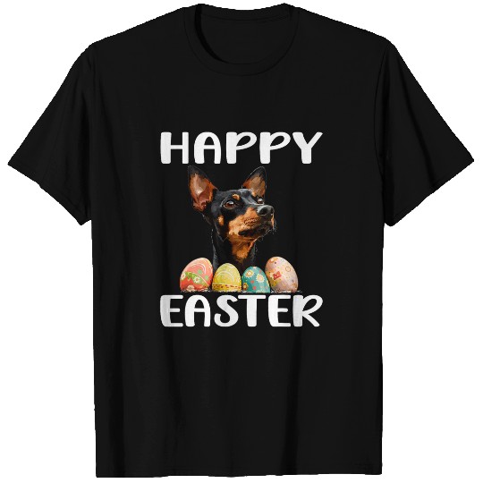 Miniature Pinscher Pet Breed Happy Easter Men Women Kids T-Shirts