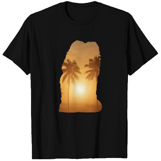 Chow Chow Pet Summer Sunset Beach Dog Silhouette T-Shirts