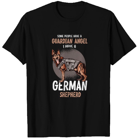 German Shepherd Pet dog Guardian Angel 1 T-Shirts