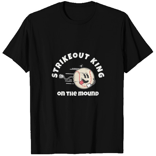Sport Baseball Pitcher Strikeout King on the Mound T-Shirts